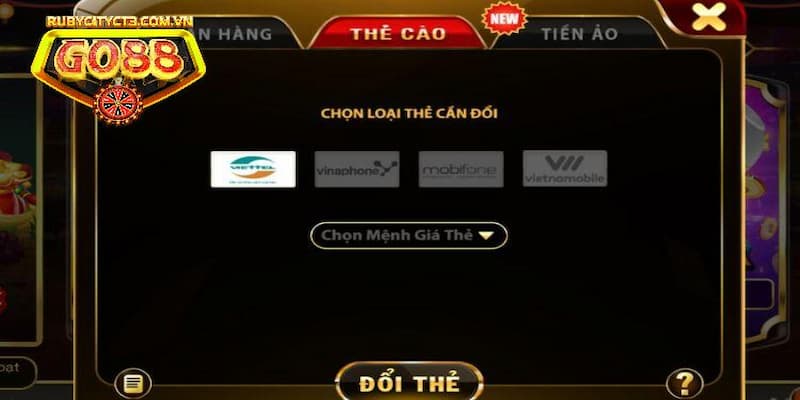 Rút tiền qua thẻ cào